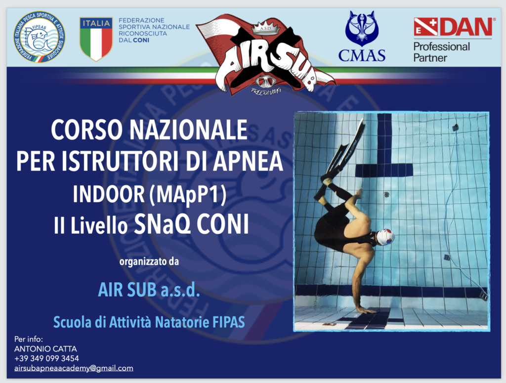 Corso Istruttore di apnea Fipsas